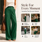 ✨ Polished Comfort | Women's High-Waisted Wide-Leg Suit Pants