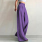 ✨ Polished Comfort | Women's High-Waisted Wide-Leg Suit Pants