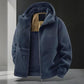 ❄️ Cold-Weather Comfort | Men's Warm Hooded Zip-Up Jacket