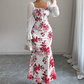 ✨ Flattering Elegance | Women's Ruched-Waist Floral Flare Dress