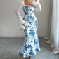 ✨ Flattering Elegance | Women's Ruched-Waist Floral Flare Dress