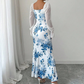 ✨ Flattering Elegance | Women's Ruched-Waist Floral Flare Dress