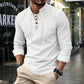 ✨ Easy Everyday Style | Men's Lace-Up Stand-Collar Cotton-Blend Shirt