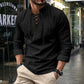 ✨ Easy Everyday Style | Men's Lace-Up Stand-Collar Cotton-Blend Shirt