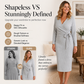✨ Flattering Elegance | Women's V-Neck Ribbed Knit Tie-Wrap Dress