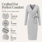 ✨ Flattering Elegance | Women's V-Neck Ribbed Knit Tie-Wrap Dress