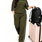 ✨ Easy Everyday Comfort | Women's Relaxed Short-Sleeve Top & Pants 2-Piece Set