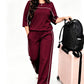 ✨ Easy Everyday Comfort | Women's Relaxed Short-Sleeve Top & Pants 2-Piece Set
