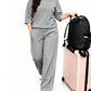 ✨ Easy Everyday Comfort | Women's Relaxed Short-Sleeve Top & Pants 2-Piece Set