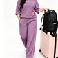 ✨ Easy Everyday Comfort | Women's Relaxed Short-Sleeve Top & Pants 2-Piece Set