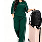 ✨ Easy Everyday Comfort | Women's Relaxed Short-Sleeve Top & Pants 2-Piece Set