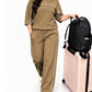 ✨ Easy Everyday Comfort | Women's Relaxed Short-Sleeve Top & Pants 2-Piece Set
