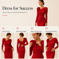 ✨ Romantic Elegance | Women's Ruched Midi Dress with 3D Rose Details