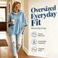 ✨ Easy Everyday Style | Women's Relaxed Hooded Denim Pullover
