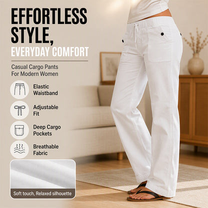 ✨ Easy Everyday Comfort | Women's Drawstring Multi-Pocket Cargo Pants