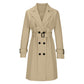 🍂 Timeless Style | Women's Belted Double-Breasted Trench Coat