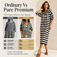 🍂 Easy Everyday Comfort | Women's Striped Hooded Casual Dress