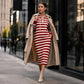 🍂 Easy Everyday Comfort | Women's Striped Hooded Casual Dress