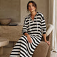 🍂 Easy Everyday Comfort | Women's Striped Hooded Casual Dress