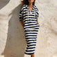 🍂 Easy Everyday Comfort | Women's Striped Hooded Casual Dress