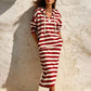 🍂 Easy Everyday Comfort | Women's Striped Hooded Casual Dress