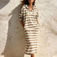 🍂 Easy Everyday Comfort | Women's Striped Hooded Casual Dress