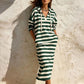 🍂 Easy Everyday Comfort | Women's Striped Hooded Casual Dress