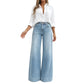 ✨ Flattering Denim Style | Women's Vintage High-Waisted Wide-Leg Jeans