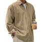 🧶 Vintage Texture, Easy Layers | Men's Relaxed Corduroy Button-Up Shirt