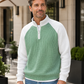 ✨ Easy Everyday Comfort | Men's Waffle-Knit Quarter-Zip Shirt