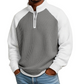 ✨ Easy Everyday Comfort | Men's Waffle-Knit Quarter-Zip Shirt