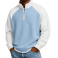 ✨ Easy Everyday Comfort | Men's Waffle-Knit Quarter-Zip Shirt