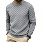 ✨ Premium Everyday Comfort | Men's Textured Checkerboard Crewneck Sweatshirt