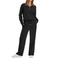 ✨ Effortless Comfort | Women's V-Neck Knit Top & Pants 2-Piece Lounge Set