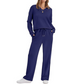 ✨ Effortless Comfort | Women's V-Neck Knit Top & Pants 2-Piece Lounge Set