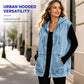 ✨ Easy Layering Style | Women's Oversized Hooded Denim Vest Jacket