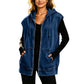 ✨ Easy Layering Style | Women's Oversized Hooded Denim Vest Jacket