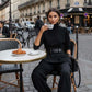 ✨ Effortless Elegance | Women's Turtleneck Top & High-Waist Pants 2-Piece Set