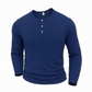 ✨ Easy Everyday Comfort | Men's Classic Henley Long-Sleeve Shirt