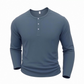 ✨ Easy Everyday Comfort | Men's Classic Henley Long-Sleeve Shirt