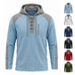 ✨ Elevated Comfort | Men's Waffle-Knit Color-Block Lace-Up Hoodie