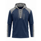 ✨ Elevated Comfort | Men's Waffle-Knit Color-Block Lace-Up Hoodie