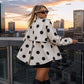 ✨ Timeless Retro Style | Women's Polka-Dot Flared High-Collar Top
