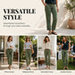 ✨ Practical Everyday Comfort | Women's Straight-Leg Multi-Pocket Cargo Pants
