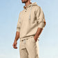 ✨ Easy Everyday Comfort | Men's Hooded Patchwork Tracksuit 2-Piece Set