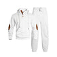 ✨ Easy Everyday Comfort | Men's Hooded Patchwork Tracksuit 2-Piece Set