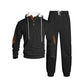 ✨ Easy Everyday Comfort | Men's Hooded Patchwork Tracksuit 2-Piece Set