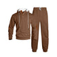 ✨ Easy Everyday Comfort | Men's Hooded Patchwork Tracksuit 2-Piece Set