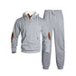 ✨ Easy Everyday Comfort | Men's Hooded Patchwork Tracksuit 2-Piece Set