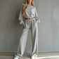 ✨ Easy Everyday Comfort | Women's Sweatshirt & Pants 2-Piece Set